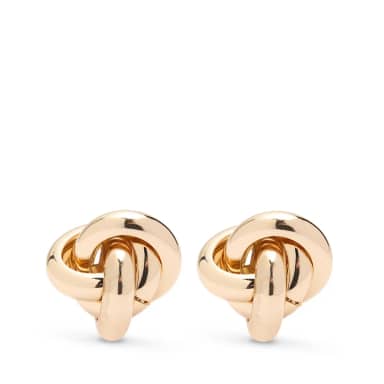 Manfield Manfield Goudkleurige Knot Oorbellen