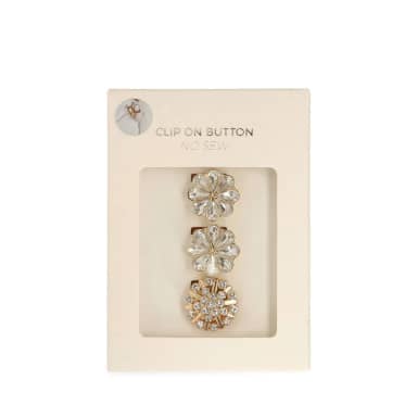 Manfield 3 Pack Goudkleurige Click On Buttons