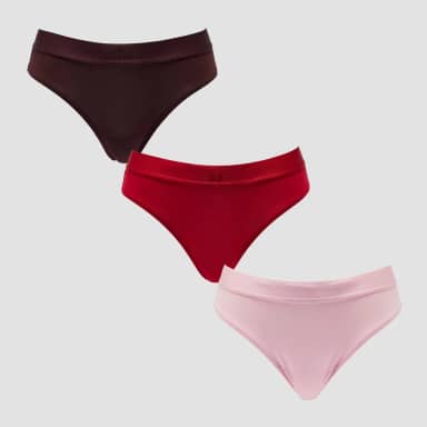 Myprotein MP Dames Mid Rise Bikini Slip (3-pack) - Blush/Roze Rood/Fudge