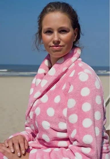 Pink dottie / Dames badjas