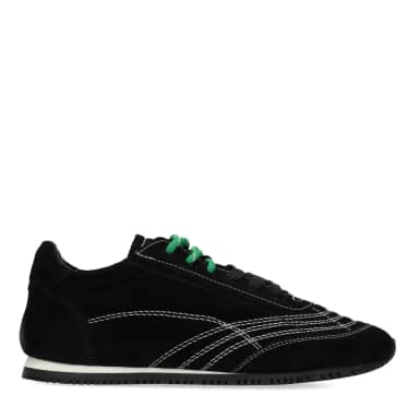 Sacha Zwarte sneakers met dubbele veters
