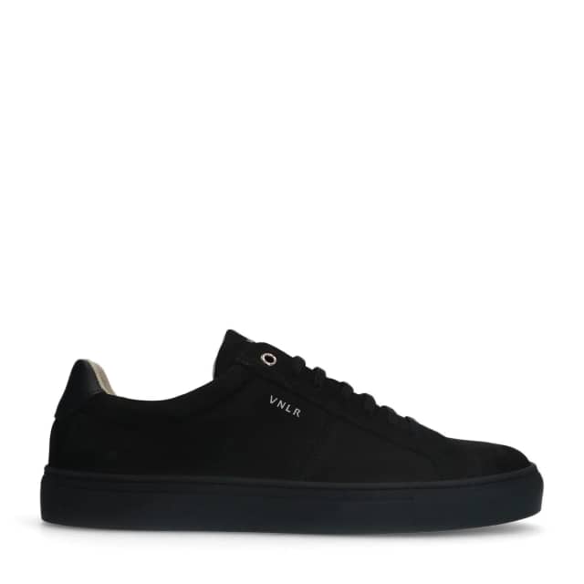 Van Lier Zwarte Novara Nubuck Sneakers Met Veters