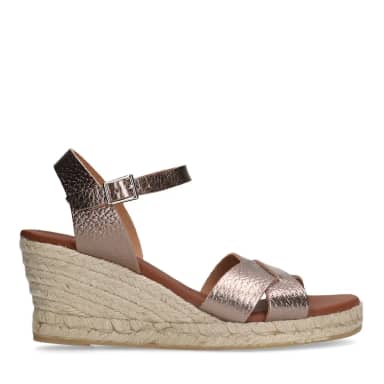 Manfield Cognac Leren Sleehakken Met Gespsluiting