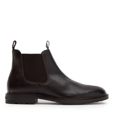 Van Lier Zwarte Bern Leren Chelsea Boots Met Elastieke Sluiting