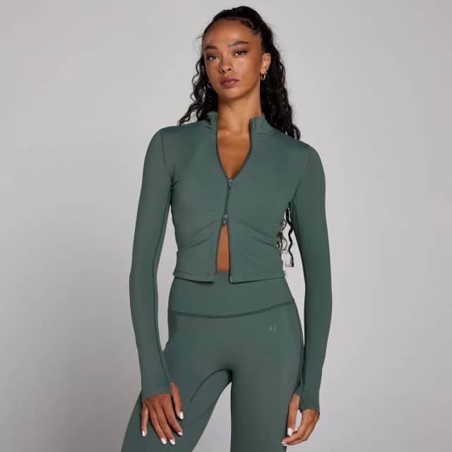 Myprotein MP Dames Tempo Verkorte Jas - Cloudy Green