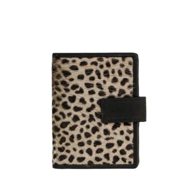 Manfield Manfield Portemonnee Met Leopard Print Met Drukknoop