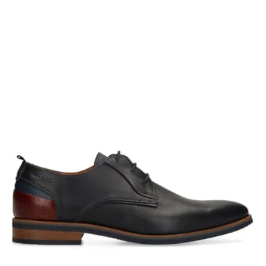 Van Lier Blauwe Amalfi Leren Veterschoenen