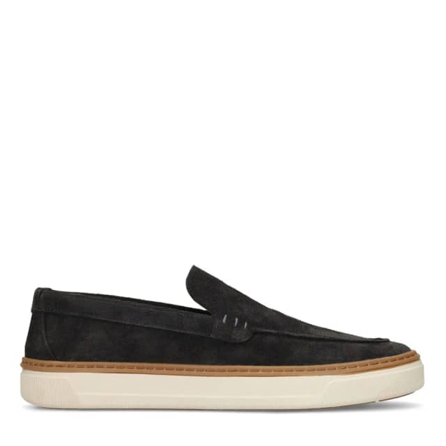 No Stress Donkerblauwe Suède Loafers