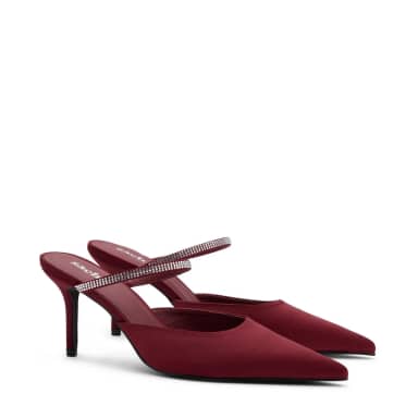 Sacha Burgundy pumps met strass bandje