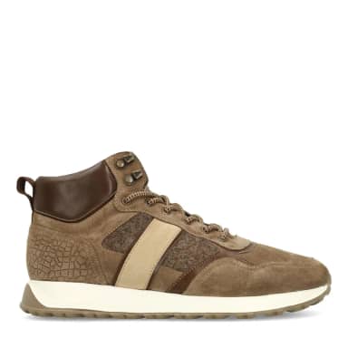 Manfield Manfield Taupe Suède Veterschoenen