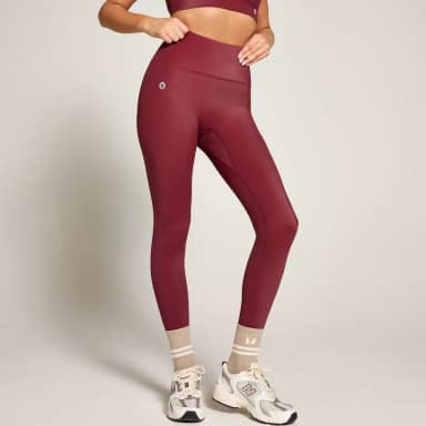Myprotein MP X Tatiana glanzende legging met hoge taille - Wijnrood