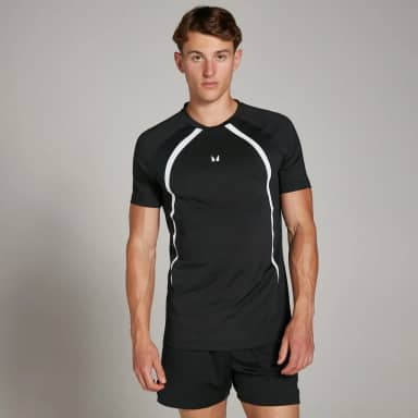 MP Heren Tempo Panel T-Shirt - Zwart