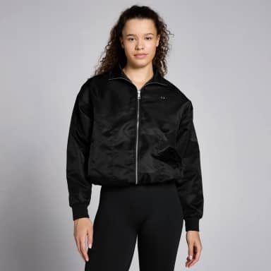 Myprotein MP Lifestyle bomberjack van nylon voor dames - Zwart