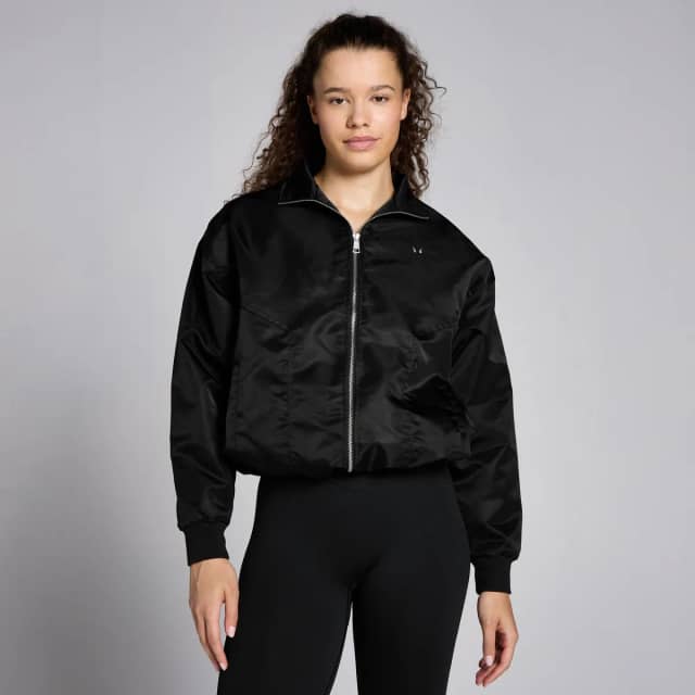 Myprotein MP Lifestyle bomberjack van nylon voor dames - Zwart