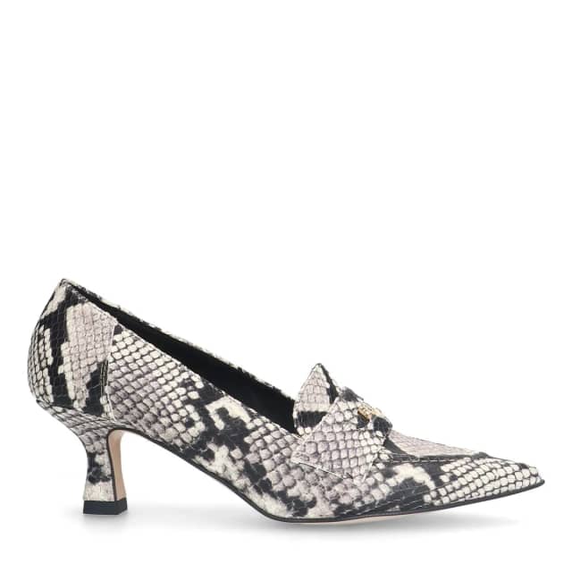 Manfield Slangenprint Leren Pumps Met Kitten Heel Van 6 Cm