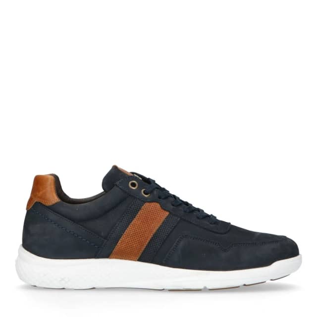 No Stress Donkerblauwe Lage Sneakers Met Veters