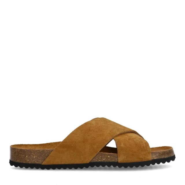 Sacha Cognac suède slippers