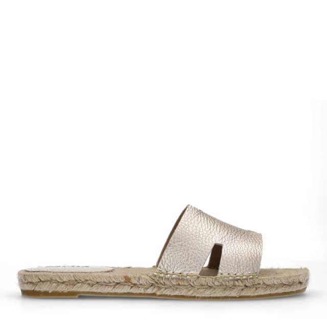 Sacha Gouden leren slippers