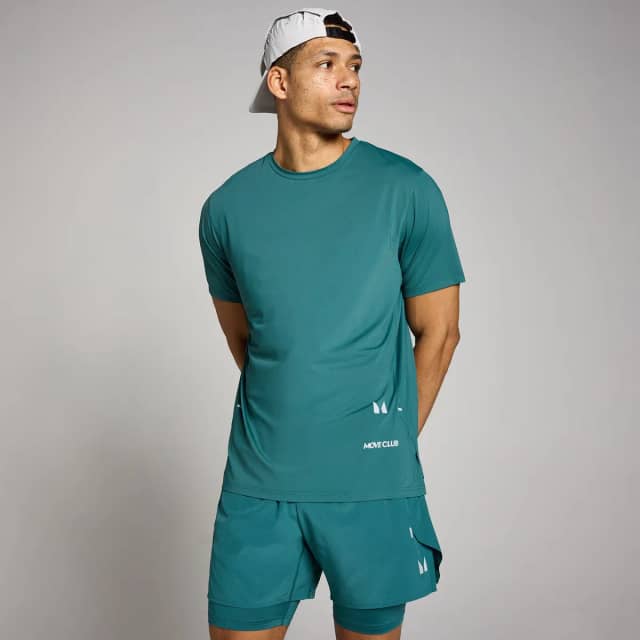 Myprotein MP Heren Hybrid Mesh T-Shirt - Rijk Groenblauw