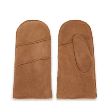 Manfield Cognac suède wanten