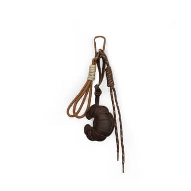 Croissant bag charm
