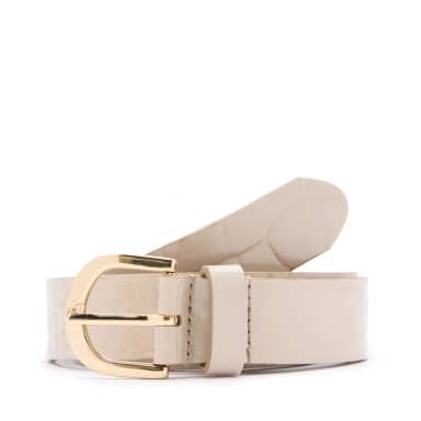 Manfield Manfield Beige Leren Croco Riem