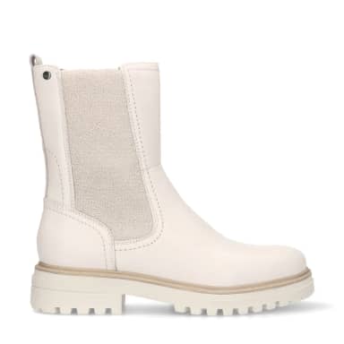 No Stress No Stress Beige Leren Chelsea Boots Met Ritssluiting
