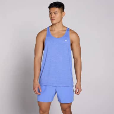 Myprotein MP Heren Tempo Marl Tanktop - Korenbloemblauw